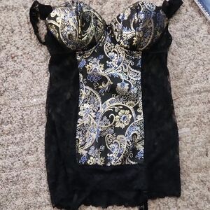 Dreamgirl Black and Blue Lace Dress